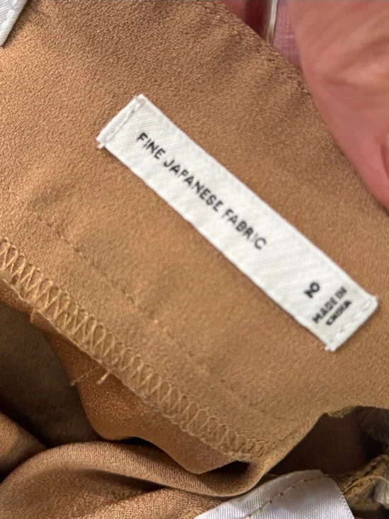 Aritzia Babaton Tan Tie Waist Dress Pants - Size 0 - Picture 4 of 4